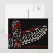 Vancouver Souvenir Briefkaarten Totem Pole Landmar (Voorkant / Achterkant)