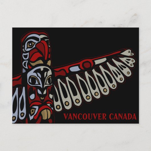 Vancouver Souvenir Briefkaarten Totem Pole Landmar (Voorkant)