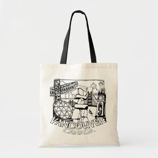 Vancouver Souvenir Canvas tas Landmark Art Bags (Voorkant)
