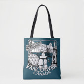 Vancouver Souvenir Canvas tas Landmark Art Bags (Voorkant)