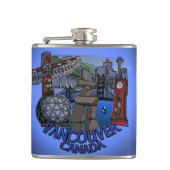 Vancouver Souvenir Flask Custom Van Landmark Flask Heupfles (Voorkant)