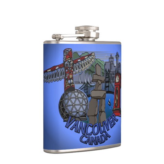 Vancouver Souvenir Flask Custom Van Landmark Flask Heupfles (Rechts)