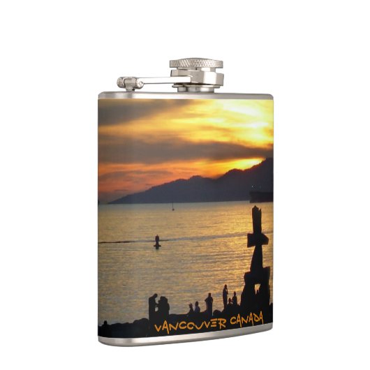 Vancouver Souvenir Flask Custom Vancouver BC Flask Heupfles (Rechts)
