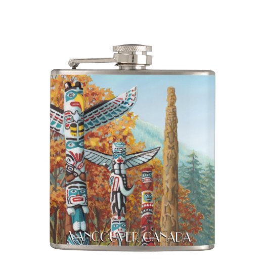 Vancouver Souvenir Flask Custom Vancouver BC Flask Heupfles (Voorkant)