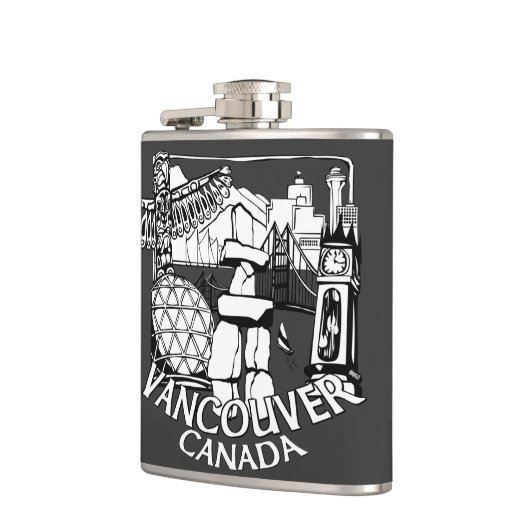 Vancouver Souvenir Flask Vancouver Landmark Gifts Heupfles (Links)