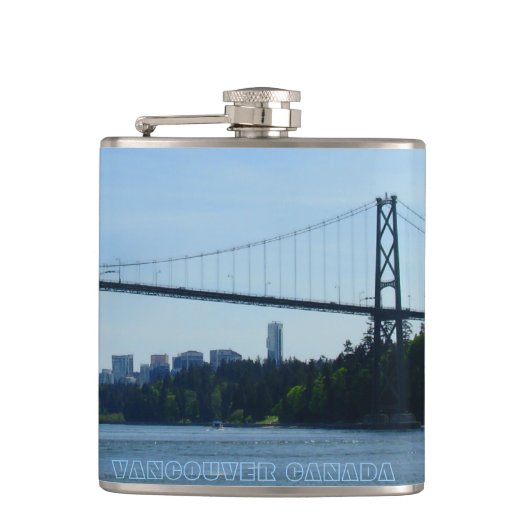 Vancouver Souvenir Fles Custom Vancouver BC Fles Heupfles (Voorkant)