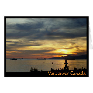 Vancouver Souvenir Kaarten Inukshuk Landschap Kaar