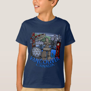 Vancouver Souvenir Kind T-shirts Landmark Art T-sh