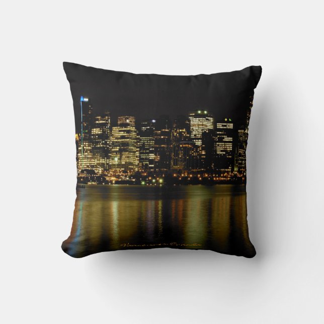 Vancouver Souvenir Kussen Vancouver Skyline Gift (Voorkant)