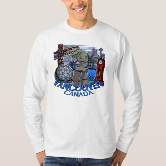Vancouver Souvenir Long Sleeve Shirt Canada T-shir (Voorkant)