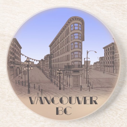 Vancouver Souvenir Onderzetter Gastown Cityscape G (Voorkant)