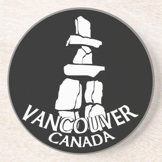 Vancouver Souvenir Onderzetter Inukshuk Art Onderz (Voorkant)