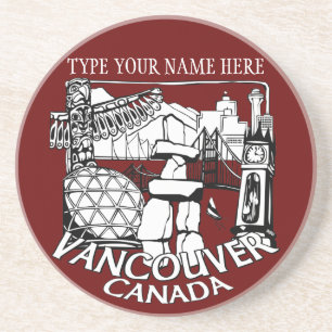 Vancouver Souvenir Onderzetter Persoonlijke cadeau