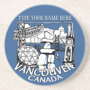 Vancouver Souvenir Onderzetter Persoonlijke cadeau
