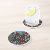 Vancouver Souvenir Onderzetter Totem Pole Landmark (Zijkant)