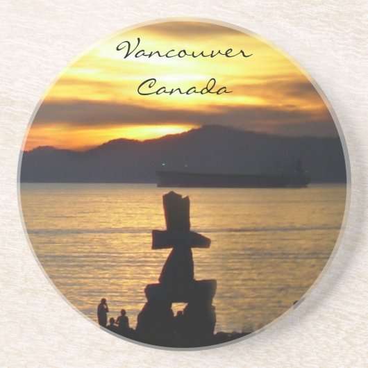 Vancouver Souvenir Onderzetters Vancouver Sunset G (Voorkant)