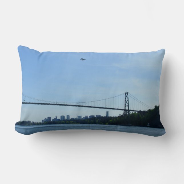 Vancouver Souvenir Pillow Lions Gate Bridge Gift Kussen (Voorkant)