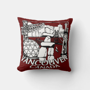 Vancouver Souvenir Pillow Vancouver Landmark Gifts Kussen