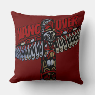 Vancouver Souvenir Pillow Vancouver Totem Pole Art Kussen