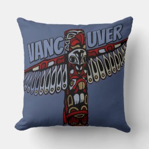 Vancouver Souvenir Pillow Vancouver Totem Pole Art Kussen
