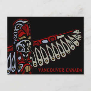 Vancouver Souvenir Prentbriefkaarten Totempaal Lan Briefkaart