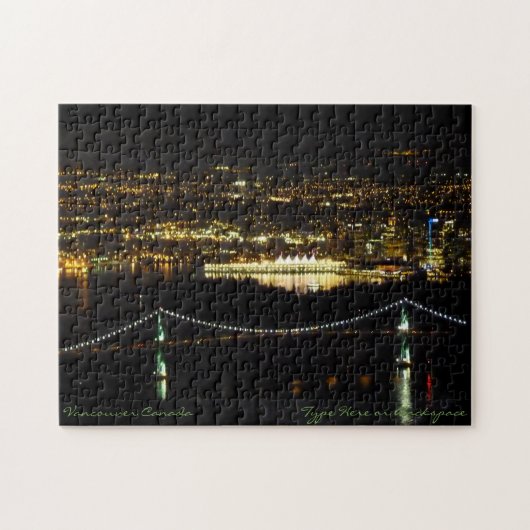 Vancouver Souvenir Puzzle Vancouver Skyline Puzzle Legpuzzel (Horizontaal)