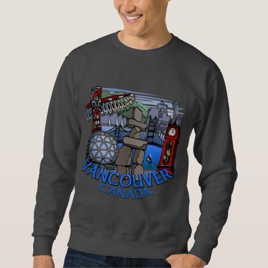 Vancouver Souvenir Sweatshirt Vancouver Art Shirte (Voorkant)