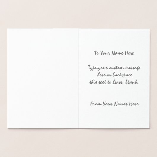 Vancouver Souvenir Wenskaarten Custom Silver Folie Kaarten (Binnen)