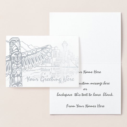 Vancouver Souvenir Wenskaarten Op Maat Gemaakt Zil Folie Kaarten (Display)