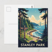  Vancouver Stanley Park Canada Reizen Briefkaart (Voorkant / Achterkant)