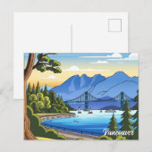 Vancouver Stanley Park Canada Reizen Briefkaart (Voorkant / Achterkant)