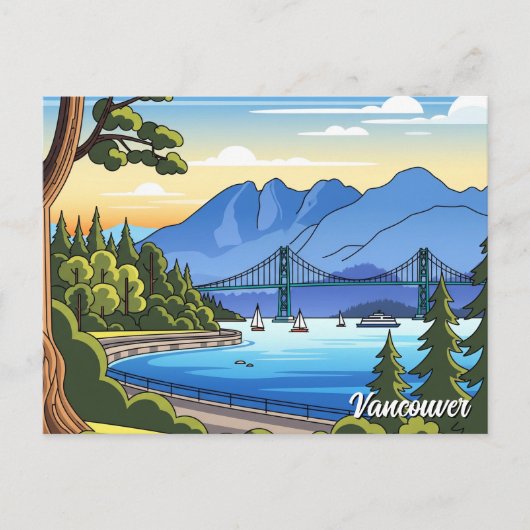 Vancouver Stanley Park Canada Reizen Briefkaart (Voorkant)