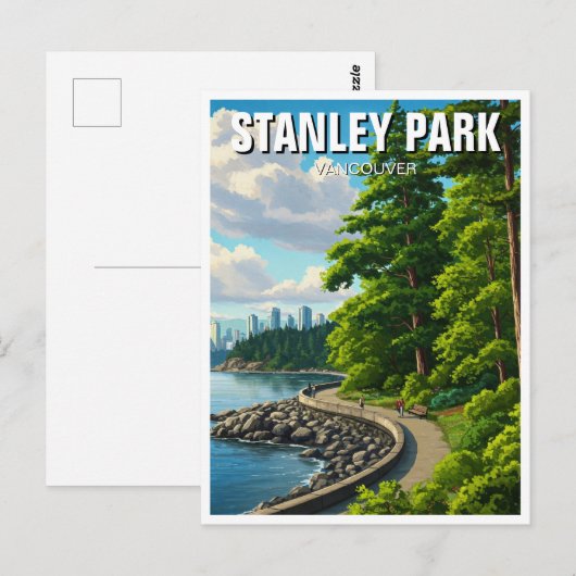 Vancouver Stanley Park Canada Reizen Briefkaart (Voorkant / Achterkant)