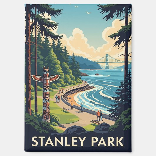  Vancouver Stanley Park Canada Reizen Magneet (Voorkant)