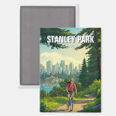Vancouver Stanley Park Canada Reizen Magneet (Voorkant / Achterkant)