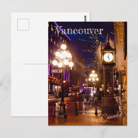 Vancouver Steamclock Souvenir Briefkaart (Voorkant / Achterkant)