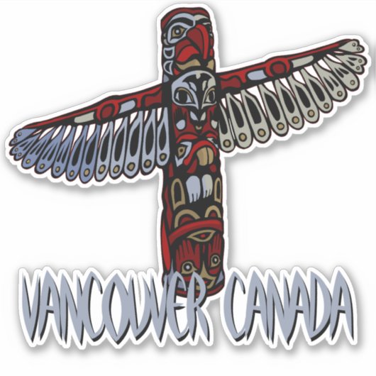 Vancouver-Sticker - Aangepaste Vancouver-totem-Dec Sticker (Voorkant)