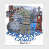 Vancouver Sticker Tribal Vancouver Landmark Decals (Vel)