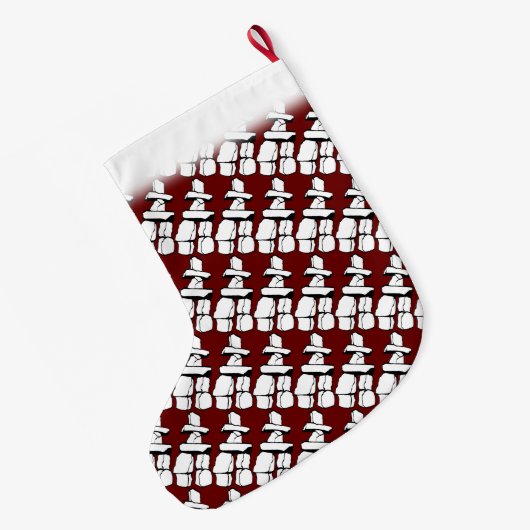 Vancouver Stocking Inukshuk Kerstmis stoppen Grote Kerstsok (Achterkant (Hangend))