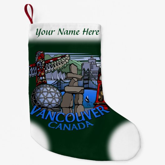 Vancouver Stocking Vancouver-kerststop Kleine Kerstsok (Voorkant)