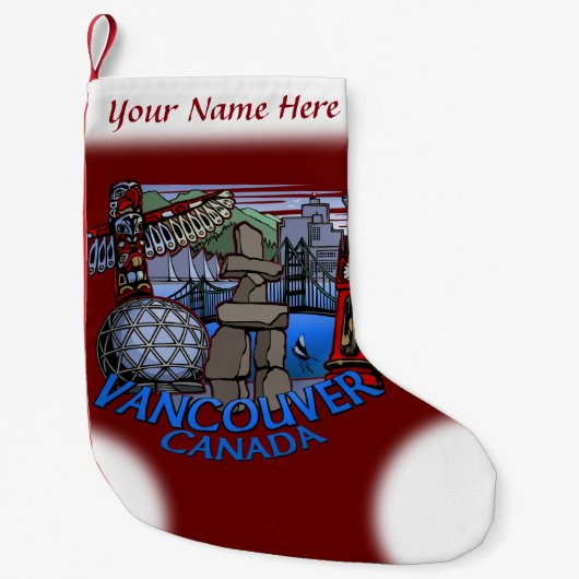 Vancouver Stocking Vancouver-kerststop Kleine Kerstsok (Voorkant)