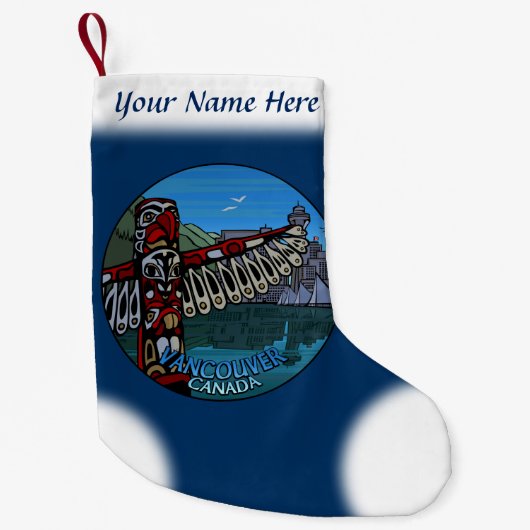 Vancouver Stocking Vancouver-kerststop Kleine Kerstsok (Voorkant)