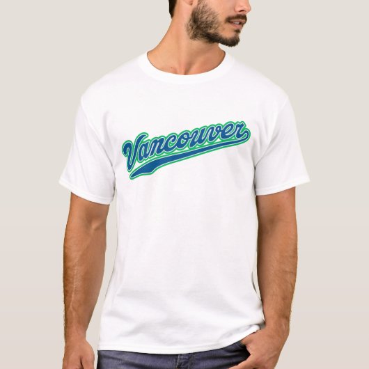  Vancouver T-shirt – Retro City Style (Voorkant)