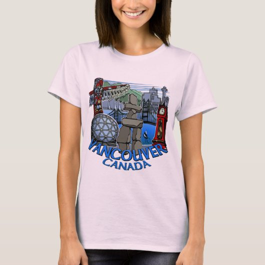 Vancouver T-shirt Souvenir Organic Vancouver Shirt (Voorkant)