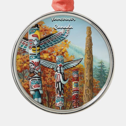 Vancouver Totem Pole Ornament Native Art Souvenirs (Voorkant)