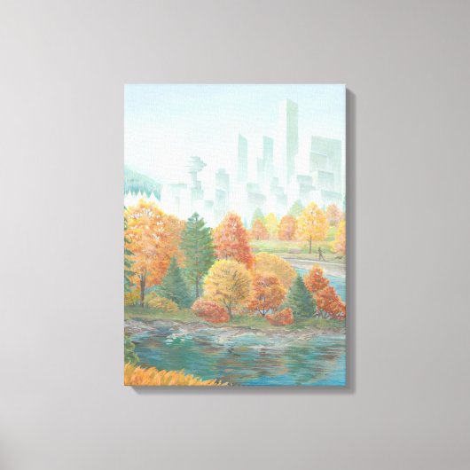 Vancouver Totem Poles Art Print Canvas (Voorkant)