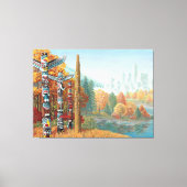 Vancouver Totem Poles Art Print Canvas (Voorkant)