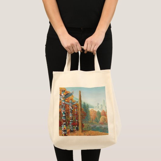 Vancouver Totem Poles Canvas tas Landmark Art Bags (Voorkant (product))