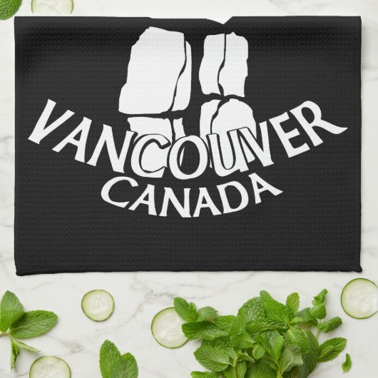 Vancouver Towel Aangepaste Vancouver Tea Towel Theedoek (Gevouwen)
