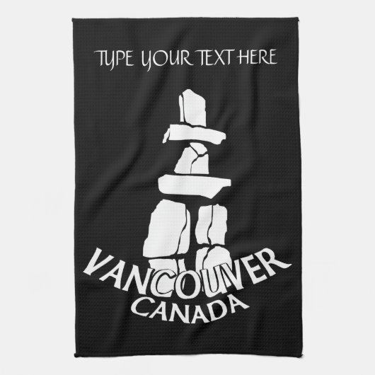 Vancouver Towel Aangepaste Vancouver Tea Towel Theedoek (Verticaal)